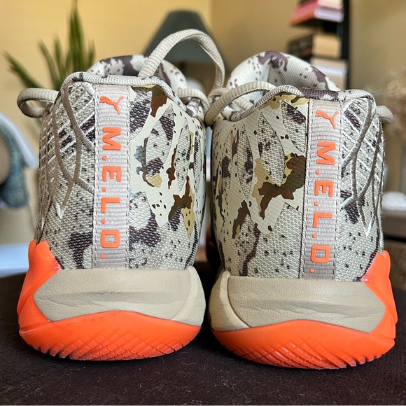 RARE PUMA Lamelo Ball Mb.01 Camo Basketball Sneakers with Orange XXX Accents main image 9